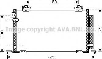 Ava Quality Cooling TO 5393 - Конденсатор кондиционера avtokuzovplus.com.ua