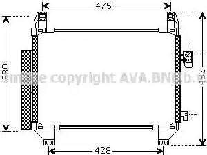 Ava Quality Cooling TO5407D - Конденсатор, кондиціонер autocars.com.ua