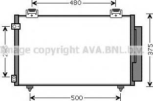 Ava Quality Cooling TO 5487 - Конденсатор, кондиціонер autocars.com.ua