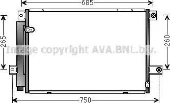 Ava Quality Cooling TO5559 - Конденсатор, кондиціонер autocars.com.ua