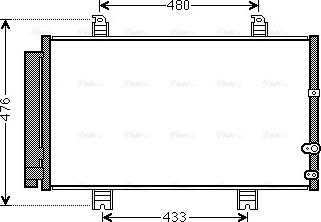 Ava Quality Cooling TO5662D - Конденсатор кондиционера avtokuzovplus.com.ua