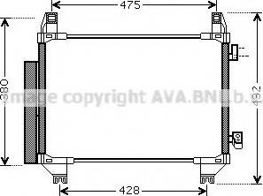 Ava Quality Cooling TO5665 - Конденсатор, кондиціонер autocars.com.ua