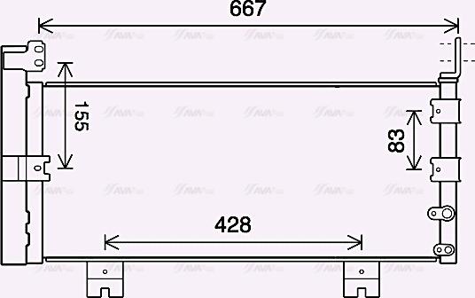 AVA TO5728D - Конденсатор, кондиціонер autocars.com.ua