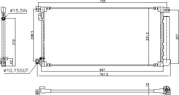 AVA TO5796D - Конденсатор, кондиціонер autocars.com.ua