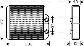 Ava Quality Cooling TO 6368 - Теплообменник, отопление салона avtokuzovplus.com.ua