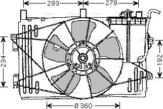 Ava Quality Cooling TO 7508 - Вентилятор, охлаждение двигателя avtokuzovplus.com.ua