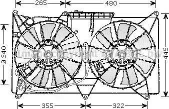 Ava Quality Cooling TO 7532 - Вентилятор, охолодження двигуна autocars.com.ua