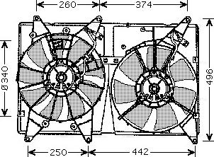 Ava Quality Cooling TO 7533 - Вентилятор, охлаждение двигателя avtokuzovplus.com.ua