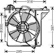 Ava Quality Cooling TO 7538 - Вентилятор, охолодження двигуна autocars.com.ua