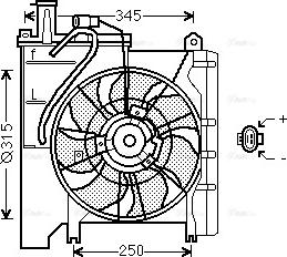 Ava Quality Cooling TO 7552 - Вентилятор, охлаждение двигателя avtokuzovplus.com.ua