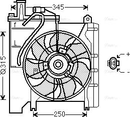 Ava Quality Cooling TO 7553 - Вентилятор, охлаждение двигателя avtokuzovplus.com.ua