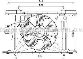 Ava Quality Cooling TO7673 - Вентилятор, охолодження двигуна autocars.com.ua