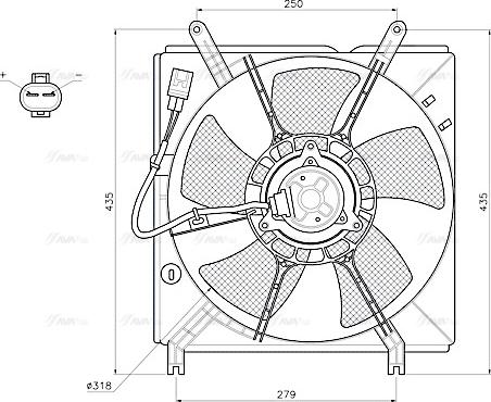 Ava Quality Cooling TO7800 - Вентилятор, охолодження двигуна autocars.com.ua