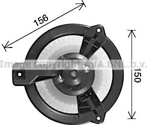 Ava Quality Cooling TO8777 - Електродвигун, вентиляція салону autocars.com.ua