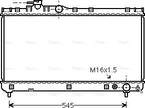 Ava Quality Cooling TOA2200 - Радіатор, охолодження двигуна autocars.com.ua