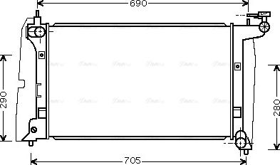 Ava Quality Cooling TOA2289 - Радіатор, охолодження двигуна autocars.com.ua