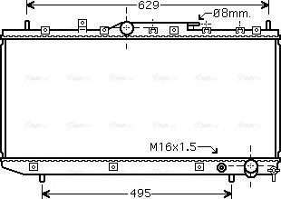Ava Quality Cooling TOA2324 - Радіатор, охолодження двигуна autocars.com.ua