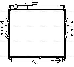 Ava Quality Cooling TOA2460 - Радіатор, охолодження двигуна autocars.com.ua