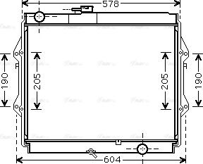 Ava Quality Cooling TOA2642 - Радіатор, охолодження двигуна autocars.com.ua