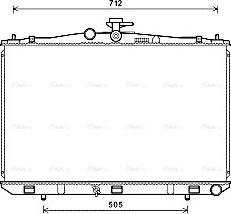 AVA TOA2670 - Радіатор, охолодження двигуна autocars.com.ua