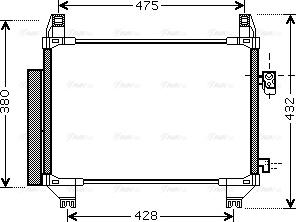 Ava Quality Cooling TOA5407D - Конденсатор, кондиціонер autocars.com.ua