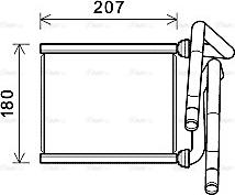 Ava Quality Cooling TOA6727 - Теплообмінник, опалення салону autocars.com.ua