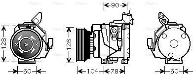 Ava Quality Cooling TOAK437 - Компресор, кондиціонер autocars.com.ua