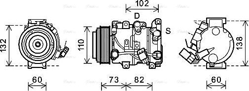 Ava Quality Cooling TOAK600 - Компресор, кондиціонер autocars.com.ua