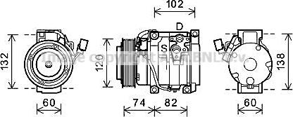 Ava Quality Cooling TOAK636 - Компресор, кондиціонер autocars.com.ua