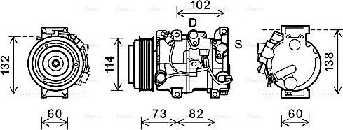 Ava Quality Cooling TOAK639 - Компресор, кондиціонер autocars.com.ua