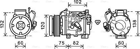 Ava Quality Cooling TOAK664 - Компресор, кондиціонер autocars.com.ua