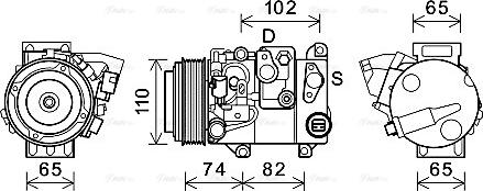 Ava Quality Cooling TOAK682 - Компресор, кондиціонер autocars.com.ua