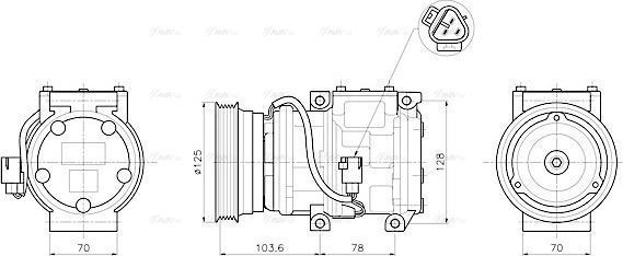 Ava Quality Cooling TOAK798 - Компресор, кондиціонер autocars.com.ua