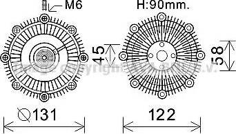 Ava Quality Cooling TO C588 - Зчеплення, вентилятор радіатора autocars.com.ua