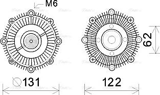 Ava Quality Cooling TO C589 - Зчеплення, вентилятор радіатора autocars.com.ua