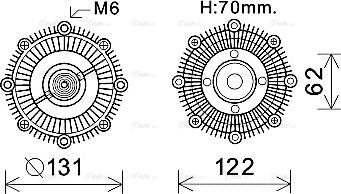 Ava Quality Cooling TO C592 - Зчеплення, вентилятор радіатора autocars.com.ua