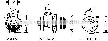 Ava Quality Cooling TOK003 - Компресор, кондиціонер autocars.com.ua