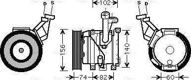 Ava Quality Cooling TO K440 - Компрессор кондиционера avtokuzovplus.com.ua