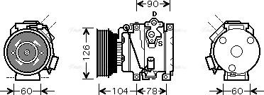 Ava Quality Cooling TO K449 - Компресор, кондиціонер autocars.com.ua