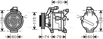 Ava Quality Cooling TO K450 - Компрессор кондиционера avtokuzovplus.com.ua