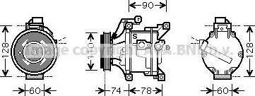 Ava Quality Cooling TO K452 - Компресор, кондиціонер autocars.com.ua