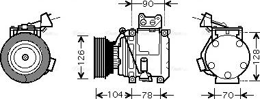 Ava Quality Cooling TO K466 - Компрессор кондиционера autodnr.net