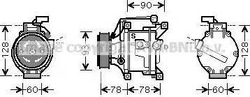 Ava Quality Cooling TO K468 - Компрессор кондиционера avtokuzovplus.com.ua