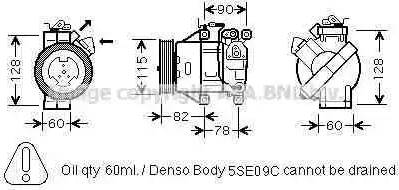 Ava Quality Cooling TO K479 - Компресор, кондиціонер autocars.com.ua