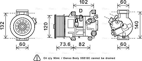 Ava Quality Cooling TOK610 - Компресор, кондиціонер autocars.com.ua