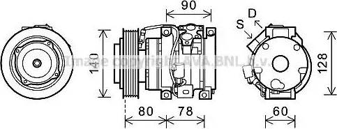 Ava Quality Cooling TOK620 - Компрессор кондиционера avtokuzovplus.com.ua