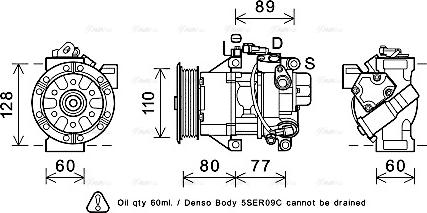 Ava Quality Cooling TOK626 - Компрессор кондиционера avtokuzovplus.com.ua