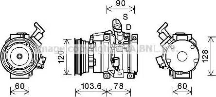 Ava Quality Cooling TOK631 - Компресор, кондиціонер autocars.com.ua