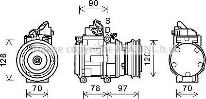 Ava Quality Cooling TOK632 - Компресор, кондиціонер autocars.com.ua