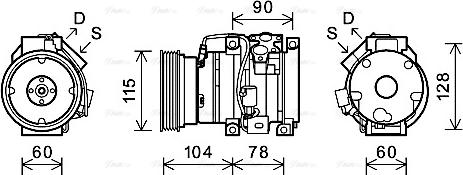 Ava Quality Cooling TOK634 - Компресор, кондиціонер autocars.com.ua